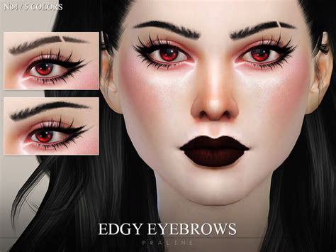 The Sims Resource Edgy Eyebrows N04