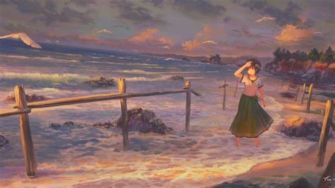 Anime Beach Scenery Wallpapers Top Free Anime Beach Scenery Backgrounds Wallpaperaccess