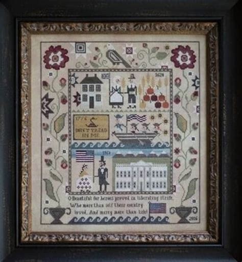 counted cross stitch pattern heritage sampler white house