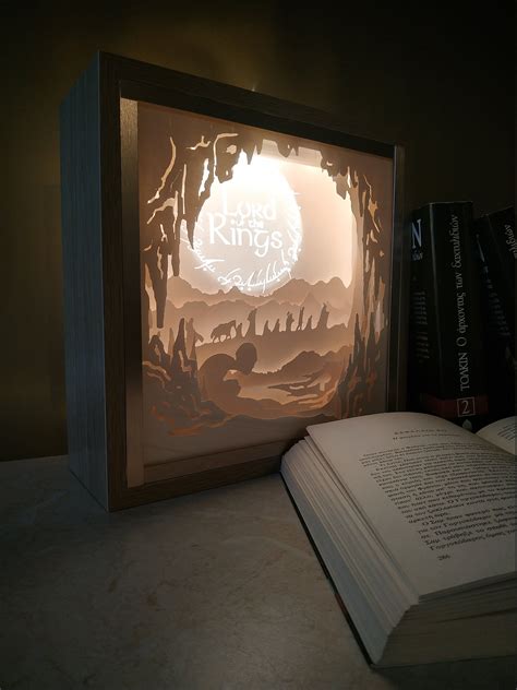 Lightbox Wood And Papercut Lord Of The Rings Etsy Lord Of The Rings