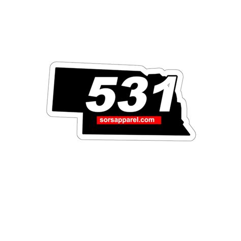 531 Area Code Sticker Waterproof Vinyl Sors Apparel Co Usa