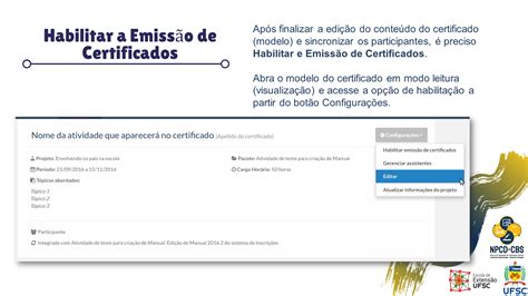 Tutorial Emissão De Certificados Habilitando Emissão De Certificado