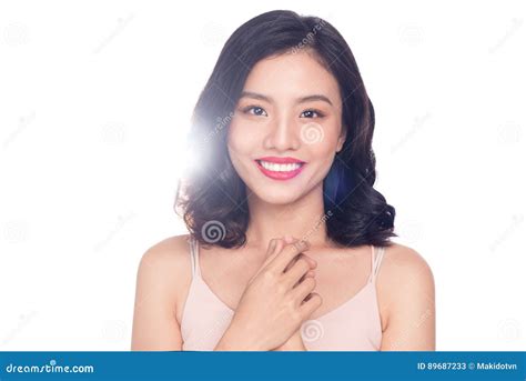 Glamour Portrait Of Beautiful Asian Woman Model With Nice Makeup Stock Image Image Of Closeup
