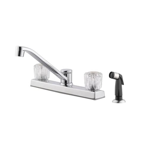 If you hook up the sprayer to a water filter, the handle on the sprayer cannot handle the pressure of the water system and will continually run when the handle. Design House Millbridge 2-Handle Standard Kitchen Faucet ...