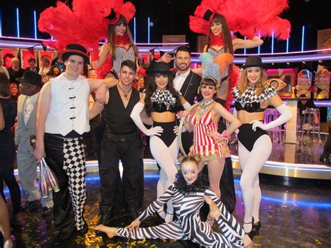 Celebrity Big Brother Rylan Clarke Circus Performers Dancers Stilts