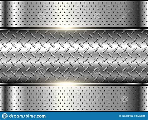 Background Silver Metallic 3d Chrome Stock Vector Illustration Of