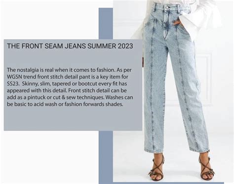 Front Seam Jeans Are Upcoming Trend For Summer 2023 Jeans Outfit Winter