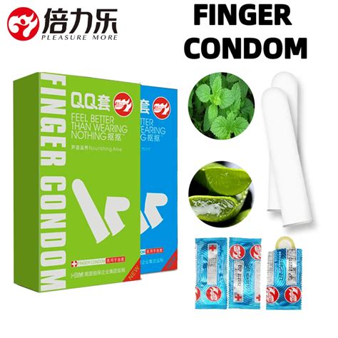 Pleasure More G Spot Stimulation Medical Latex Finger Condoms Lesbian Sex Toys For Women G Dot