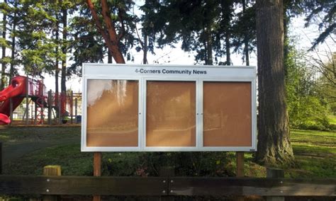 Shoreline Area News Bulletin Board Installed At Hillwood Park