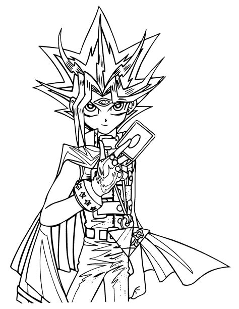 Yu Gi Oh Coloring Page Coloring Pages Pinterest