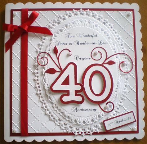 Free Printable 40th Wedding Anniversary Cards Printable Templates Free
