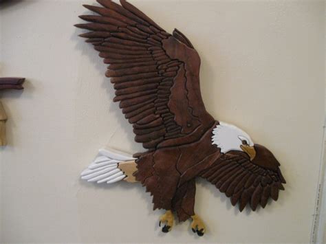 Intarsia Eagle Handmade Michigan