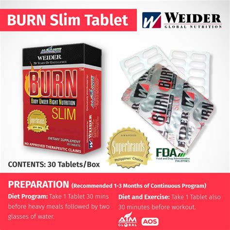 Burn Slim Burn Under Right Nutrition 30 Tablets Shopee Philippines
