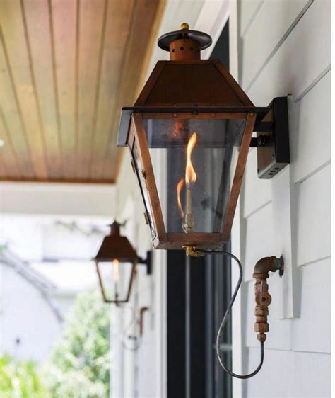 Farmhouse Gas Lantern Porch Lighting Porch Light Fixtures Rustic House