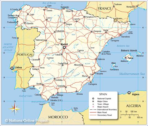 Political Map Of Spain Nations Online Project