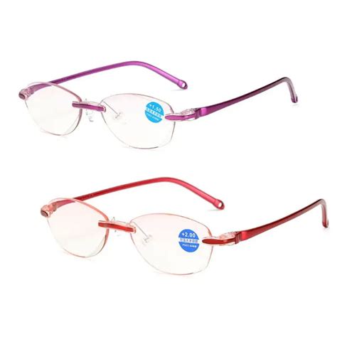Ultralight Rimless Reading Glasses Clear Lens Unisex Anti Blu Ray Radiation Computer Presbyopia