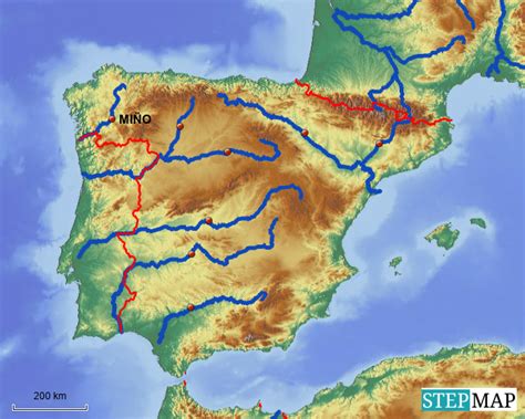 Stepmap Rios De España Landkarte Für Spain