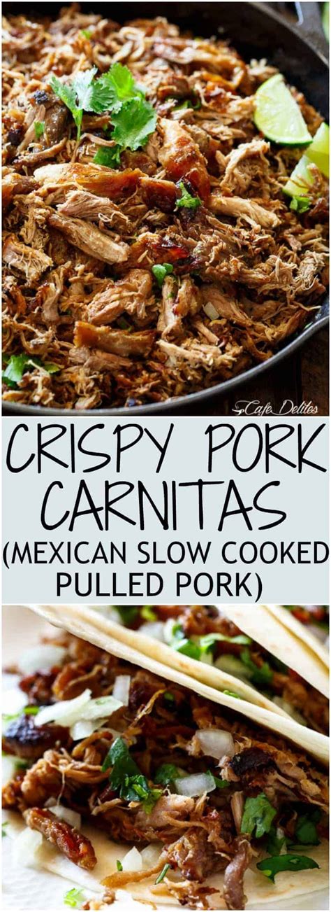 Crispy Pork Carnitas Mexican Slow Cooked Pulled Pork