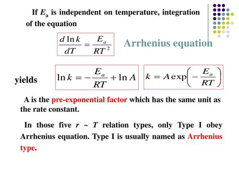 Ppt Temperature Dependence Of Reaction Rate Arrhenius Equation