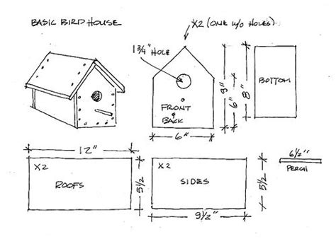 Basic Bird House Plan Birdhouses Bird House Plans Free Wooden Bird