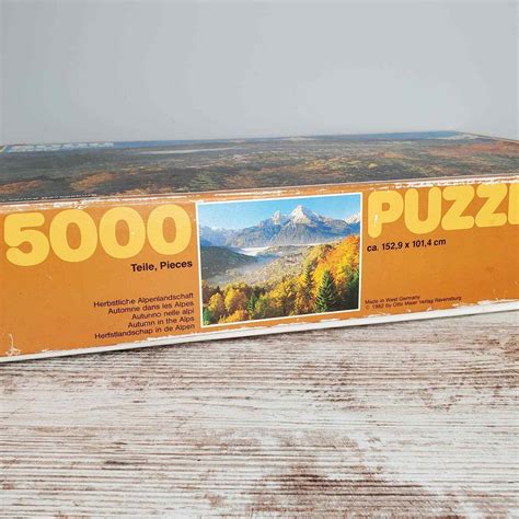 Vintage Sealed 1982 Ravensburger Autumn In The Alps 5000 Piece Jigsaw