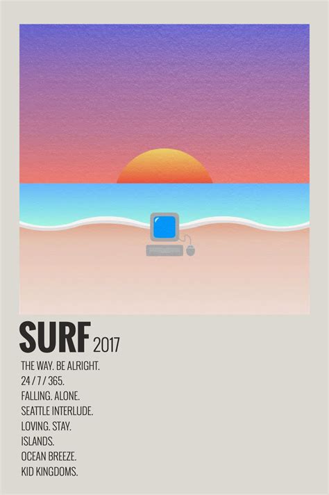 Alternative Minimalist Music Album Polaroid Poster Surf By Surfaces Music Poster Ideas