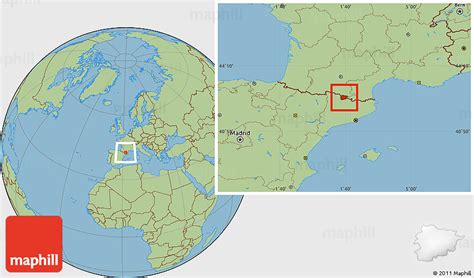 Savanna Style Location Map of Andorra