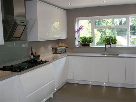 Maybe you would like to learn more about one of these? white gloss kitchen grey worktop grey floor - Google ...