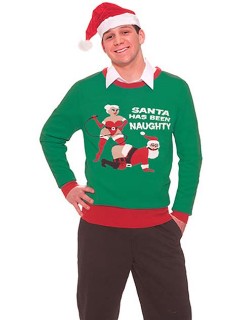 funny christmas sweater santa has been naughty