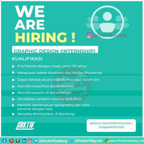 Lowongan Kerja Graphic Design Internship Arktiv Bandung Januari 2021