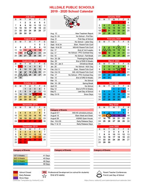 Hilldale Public Schools Revised2019 2020 School Calendar Released