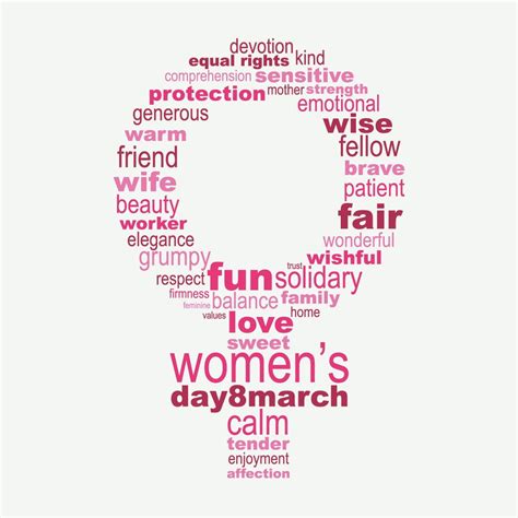 Womans Day Symbol Made With Words Concept International Womens Day
