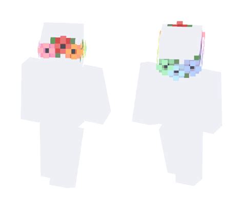 Download Rainbow Flower Crown Base Minecraft Skin For Free