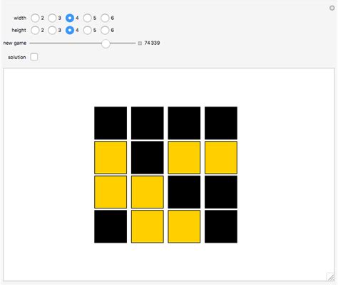 You must turn them all off by clicking on the cells. Modified Lights Out Game and Solver - Wolfram ...