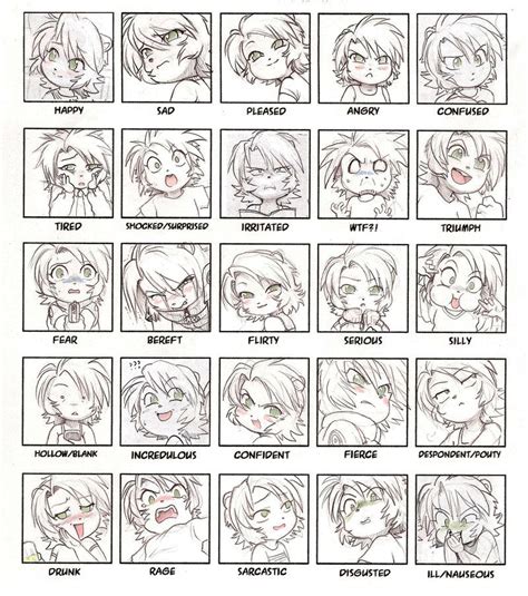 Essential Expressions Summer By Tazi San On Deviantart Anime Faces Expressions Drawing