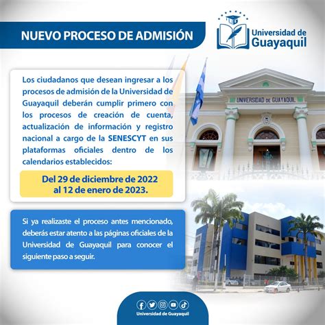 Proceso De Admisión Ug 2023 Admisión Universidad De Guayaquil