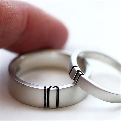 Commitment Rings For Him And Her Initial Couple Rings Cadi Jewelry