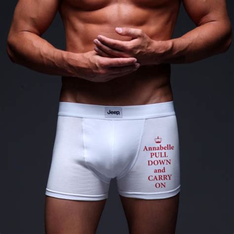 Personalised Pull Down And Carry On Boxer Shorts The T Experience