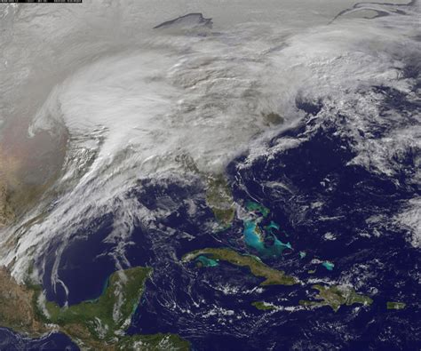 Big Snow Satellite Observes Massive Snowstorm Blanketing The Us