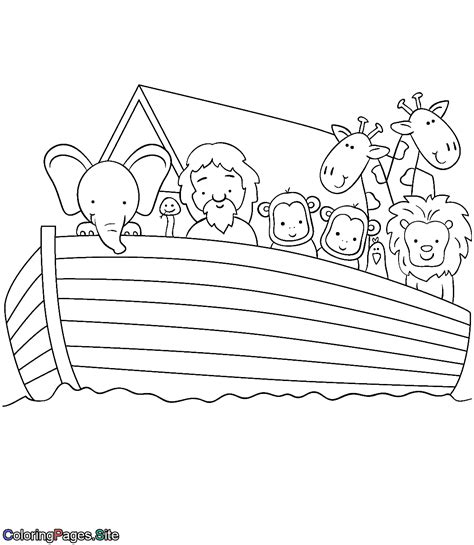 Noah’s ark online coloring page - Coloring Pages Online