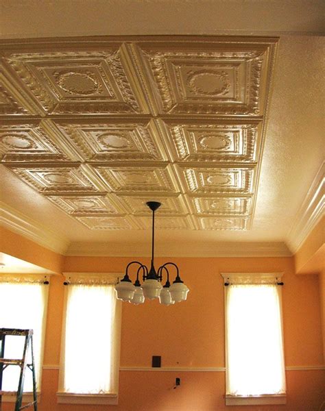 These Painted Ceiling Tiles Became A Stunning Centerpiece For This