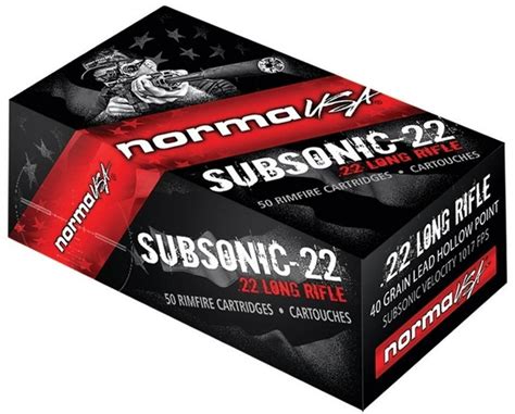 Norma 22lr Subsonic Hollow Point 40 Grain 50 Box Glasgow Angling Centre