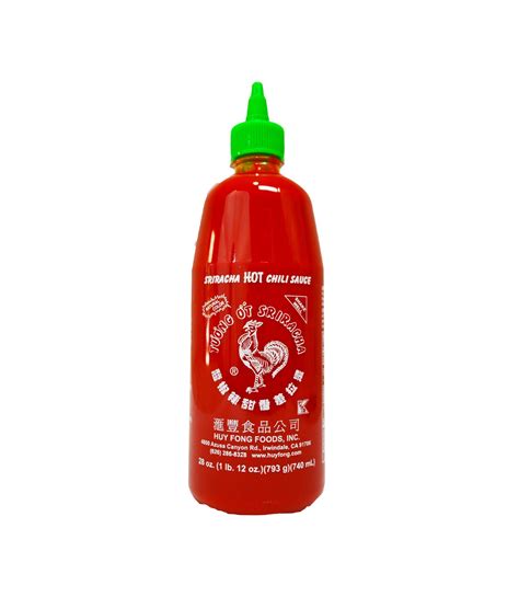 Srircha Hot Chili Sauce 12 28 Oz Huy Fong C Pacific Foods