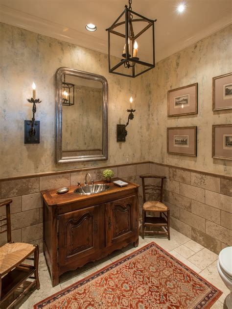 Country Retreat Farmhouse Powder Room Austin By By Design