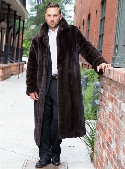 You Will Feel As Handsome As You Look In This Dashing Full Length Fur Coat Handcrafted From The