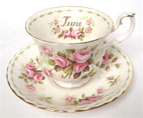 Nivag Collectables Royal Albert Flower Of The Month Series June Tea Cup And Saucer Roses