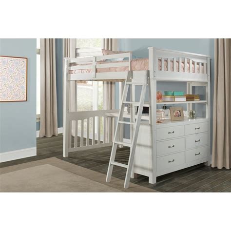 Ne Kids Highlands Mission Style Full Bed With Desk Westrich Furniture