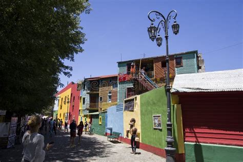 Caminito Street In La Boca Buenos Aires Argentina Editorial