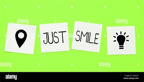 Sign Displaying Just Smile Concept Meaning Assume A Facial Expression
