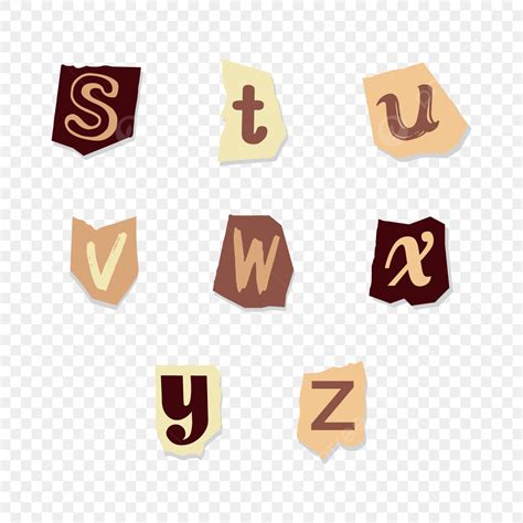 Cut Out Paper Vector Png Images Letters Cut Out Of Paper Magazine